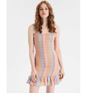 AE Smocked Bodycon Mini Dress